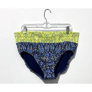 Soma Foldover Hipster Swim Bikini Bottom Womens XL Yellow Plum Lavender Blue NWT
